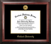 Oakland Golden Grizzlies Gold Embossed Diploma Frame