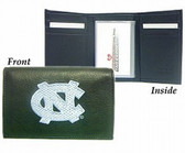 North Carolina Tar Heels Embroidered Leather Tri-Fold Wallet