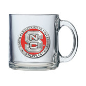 North Carolina State Wolfpack Logo Clear Coffee Mug Set