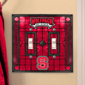 North Carolina State Wolfpack Double Lightswitch Cover