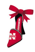 Nebraska Huskers High Heeled Shoe Ornament