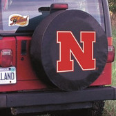 Nebraska Cornhuskers Black Tire Cover, Large