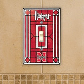Nebraska Cornhuskers Art Glass Switch Cover