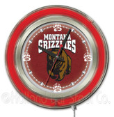 Montana Grizzlies Neon Clock