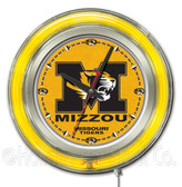 Missouri Tigers Neon Clock