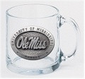 Mississippi Rebels Clear Coffee Mug Set