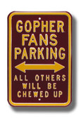 Minnesota Golden Gophers Others will be Chewed up Parking Sign
