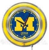 Michigan Wolverines Neon Clock