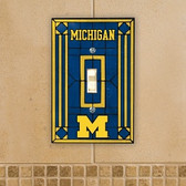 Michigan Wolverines Art Glass Switch Cover