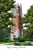 Michigan State University: Beaumont Tower Lithograph