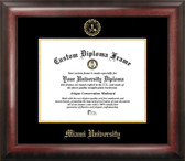 Miami University Ohio Gold Embossed Medallion Diploma Frame