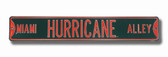 Miami Hurricanes Hurricane Alley Street Sign