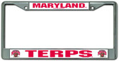 Maryland Terrapins Chrome License Plate Frame