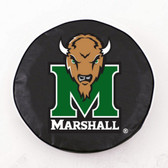 Marshall Thundering Herd Black Tire Cover, Small