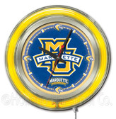 Marquette Golden Eagles Neon Clock