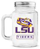 LSU Tigers Mason Jar Glass With Lid