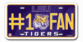 LSU Tigers License Plate - #1 Fan