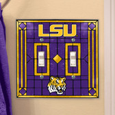 LSU Tigers Double Lightswitch Cover