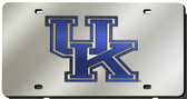 Kentucky Wildcats Silver Laser Cut License Plate