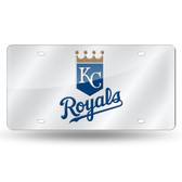 Kansas City Royals Laser Cut Silver License Plate