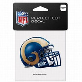 St. Louis Rams 4x4 Perfect Cut Color Decal - Helmet