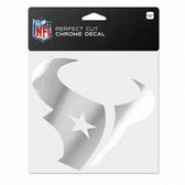 Houston Texans 6x6 Perfect Cut Decal - Chrome