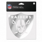 Oakland Raiders 6x6 Perfect Cut Decal - Chrome