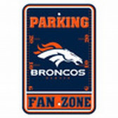 Denver Broncos 12x18 Plastic Fan Zone Sign