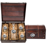 Alligator with Louisiana Capitol Decanter Chest Set