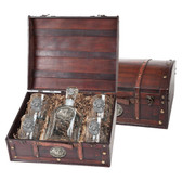 Cape Buffalo Capitol Decanter Chest Set