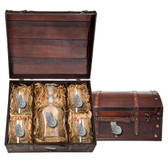 Cat Sitting Capitol Decanter Chest Set