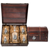 Sail Boat Capitol Decanter Chest Set
