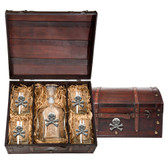 Skull and Bones Capitol Decanter Chest Set