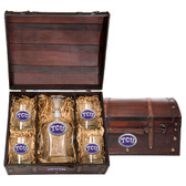 TCU Horned Frogs Decanter Chest Set