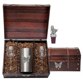 Butterfly Wine Chest Set