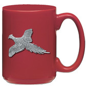 Pheasant Coffee Mug Set, Red