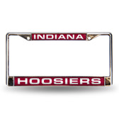 Indiana Hoosiers Red Laser Chrome Frame
