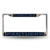Carolina Panthers Black Laser Chrome Frame