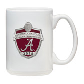 Alabama Crimson Tide 2015-16 College Football Champions Coffee Mug, White Set of 2