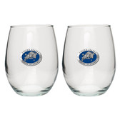 United States Navel Academy Stemless Wine Glass (Set of 2)