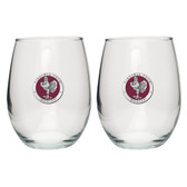 Virginia Tech Hokies Stemless Wine Glass (Set of 2)