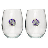East Carolina Pirates Stemless Wine Glass (Set of 2)