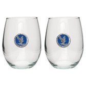 Air Force Falcons Stemless Wine Glass (Set of 2)