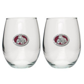 Mississippi State Bulldogs Stemless Wine Glass (Set of 2)