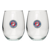 United States Marine Corp Stemless Wine Glass (Set of 2)
