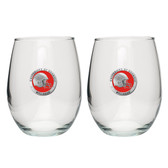 Georgia Bulldogs Helmet Logo Stemless Wine Glass (Set of 2)
