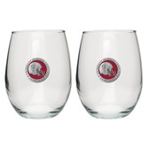 South Carolina Gamecocks Helmet Logo Stemless Wine Glass (Set of 2)