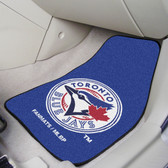 Toronto Blue Jays 2-piece Carpeted Car Mats 17"x27"