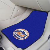 New York Mets 2-piece Carpeted Car Mats 17"x27"