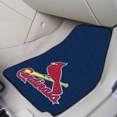 St. Louis Cardinals 2-piece Carpeted Car Mats 17"x27"
